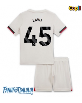 Chelsea Romeo Lavia #45 Echipament de Fotbal Replică 2025-26 Copii Deplasare (+ Șorturi)